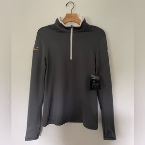 NWT Nike Golf Dri-Fit Long Sleeve Half Zip Up Athletic Top Jacket Thumb Hole S
